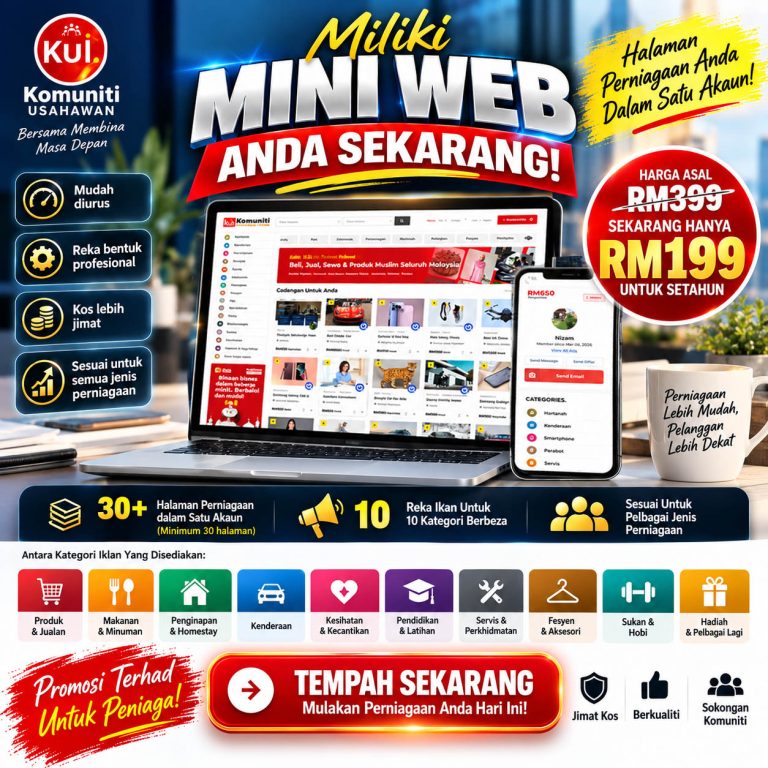 Pakej Advance – Unlimited Post Harga Asal RM399.L30,20,15,10,10