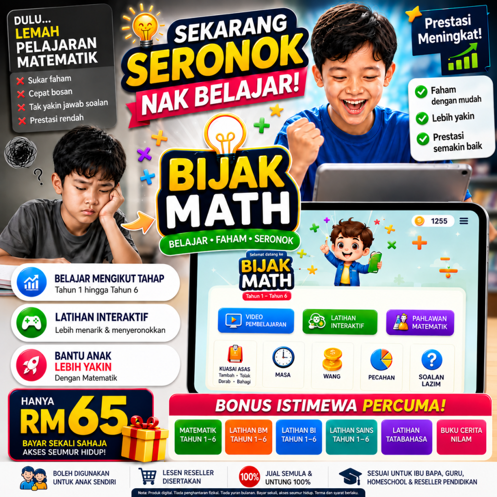 Pakej Math Asal RM85 Lesen Jual Kembali. L10,5,2,2,1